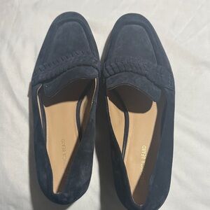 Veronica Beard Midnight Blue Suede Loafers